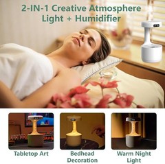 Humidifiers for Bedroom, 800Ml Cool Mist Air Humidifier, Anti-Gravity Digital Hu