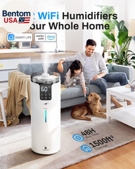 16L Smart Humidifier Large Room, Whole House Humidifier for Home 1500 Sq.Ft with