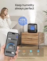 DREO Humidifiers for Bedroom, 4L Top Fill, 36H Runtime, 28 dB Quiet Cool Mist