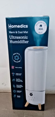 Homedics Large Ultrasonic Humidifier Breath Better WarmCool Mist UV-C Technology