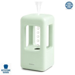 600mL Mini Cool Mist Humidifier Green Plug-In Desk Home Office Indoor Plants