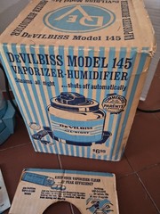 Vintage DeVilbiss No. 145 Vaporizer Humidifier Aqua Blue Manual & Box Tested