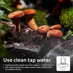 350ml/h Ultrasonic Mist Maker Fogger with Splash Guard for Elegant Water Feat…