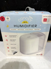 Canopy 4-in-1 Tabletop Evaporative Humidifier White, Aroma, Night Light, Noise