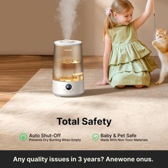 Humidifiers for Bedroom Home, 3.6 L Cool Mist -Fill 34H Super Long Time, Quiet 1