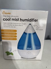 Crane Droplet Ultrasonic Cool Mist Humidifier – Blue/White