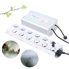 Ultrasonic 12 Head Mist Humidifier Silver Pond Fogger for Indoor/Outdoor Garden