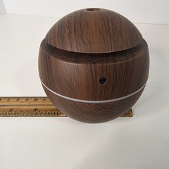 Mini Wood Grain USB Cool Mist Humidifier LED Sphere w/ Power Cord