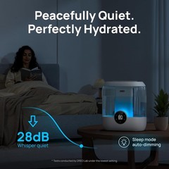 6L Humidifiers for Bedroom, 60H Runtime, 28 dB Quiet, HM524