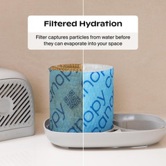Bedside Humidifier 2.0, White, 36 HR Run Time, 2.5L Capacity – Reading Light & W