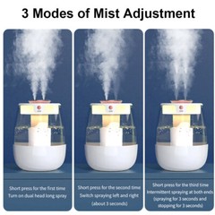 Humidifiers for Bedroom Large Room 2L Cool Mist Top Fill Visual Water Tank