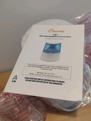 Crane 2 In 1 Warm Mist Humidifier and Steam Inhaler, Air Humidifier