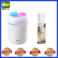 Compact Desk Humidifier with Cycling Light – Perfect for Office and Bedroom Use