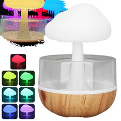 Rain Cloud Humidifier Mushroom Aroma Diffuser 7 Color Night Light Rechargeable