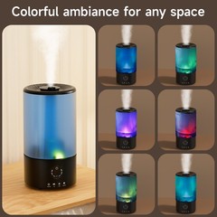Humidifiers 3.2L with 360° Nozzle and Colorful Gradient Light🌟