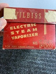 Antique DeVilbiss Electric Steam Vaporizer Model 148 w/Box & Manual