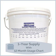 Industrial Strength Septic Tank Treatment – Flushable Bacteria Packets, 12 Packe