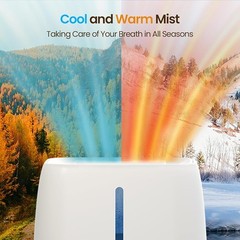 Top Fill Humidifier Cool Warm Mist 6L Auto Mode Quiet Sleep Aromatherapy New