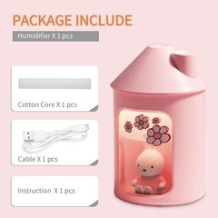 Mipow Miffy Humidifier BTA700M Cool Mist 450ml Ultrasonic Night Light Pink
