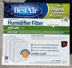 4 BestAir Humidifier Filters – ES12 Fits AirCare, Moistair, Sears/Kenmore