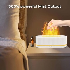300ml Flame Diffuser, Cool Mist Humidifier with Color Changing for Room Office