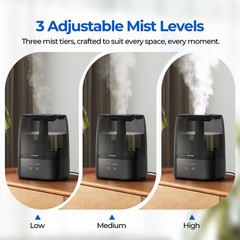 Top Fill Cool Mist Humidifier 4.0L Tank Large Room Bedroom Air Humidifier