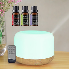 500ml Ultrasonic Essential Oil Diffuser & Humidifier with Remote 7 Color Changin