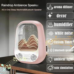 Raindrop White Noise Machine with Humidifier&Bluetooth Speaker-Sleep Therapy for