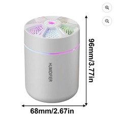 NEW – Mini Portable Humidifier 5.9×3.9in | Aroma Diffuser 12H Mist Out – WHITE