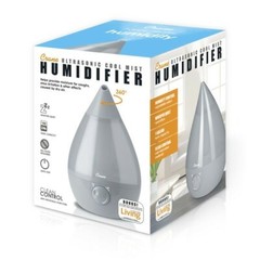 Humidifier 1 Gal. Drop Ultrasonic Cool Mist Variable Speed Tabletop in Grey