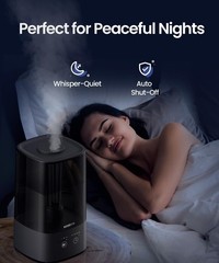 Large Room 4.5L Humidifier for Baby & Adult Comfort with Timed Mist Control