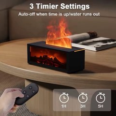 3D Flame Mist Fireplace Humidifier
