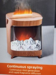 1 Pc Aurora Aroma Diffuser Humidifier 3 In 1 With Flame Effect,7 Color Night…