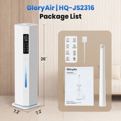 Humidifiers Bedroom 2.38Gal/9L Top Fill Cool Mist Humidifier Large Room 500ft²