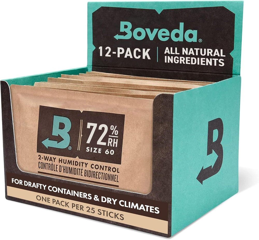 72% Two-Way Humidity Control Packs for Wood Humidifier Boxes – 12 Pack – Moistur