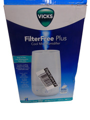 Vicks Filter Free Plus Cool Mist Ultrasonic Humidifier 1.2 Gal Medium Room VUL56