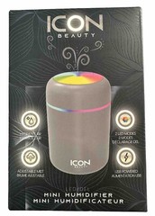 Fab fit Fun Icon Beauty LED Mini Humidifier LED, Adjustable Mist, USB Charge New