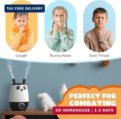 Everlasting Comfort 2.5L Kids Humidifiers for Bedroom – Easy to Clean 24HR Runti