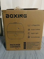 BOXING 3L Cool Mist Humidifier, Ultra Quiet 20dB for Bedroom, Baby Blue Light