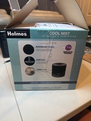 Holmes Ultrasonic Compact Humidifier 2 Quiet Cool Mist Setting No Filter Needed