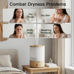 3.5L Ultrasonic Humidifier with 7-Colour Night Light, Aroma Diffuser Compatib…