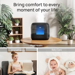 Top Fill Humidifier 4L Quiet 36H Runtime Ultrasonic Mist Baby Nursery Indoor New