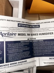 AprilAire 700 Whole House Powered Evaporative Humidifier Large brand new openbox