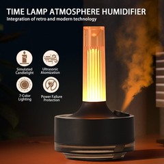 Bedroom Humidifiers, 1200mAh Personal Desktop Humidifier, 300ml Retro Time Li…