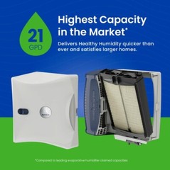 AprilAire 720A Whole-House Fan-Powered Evaporative Humidifier–21 Gallons Per Day
