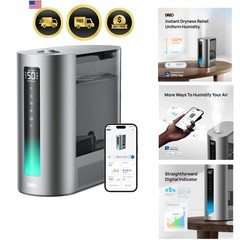6L Humidifiers for Bedroom, Smart Warm & Cool Mist for Large Room, 60Hr Quiet…