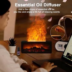 3D Flame Mist Fireplace Humidifier