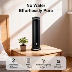 Waterless Scent Diffuser Starter 3.98 x 15.39 x 4.45 inches, Black