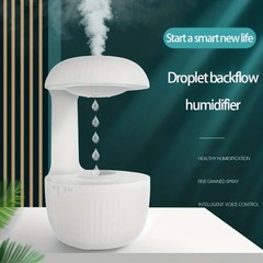 600ml Anti-Gravity Water Droplet Humidifier USB Quiet Cool Mist LED Night Light