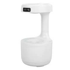 2-800ml Anti Gravity Humidifier With LED Digital Clock For Bedroom